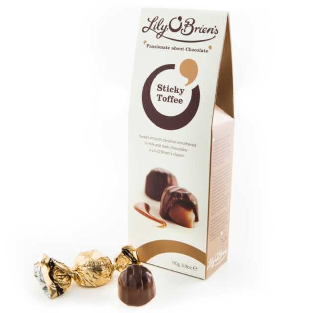Sticky Toffee Pouch, 110g by Lily O'Brien's Chocolates