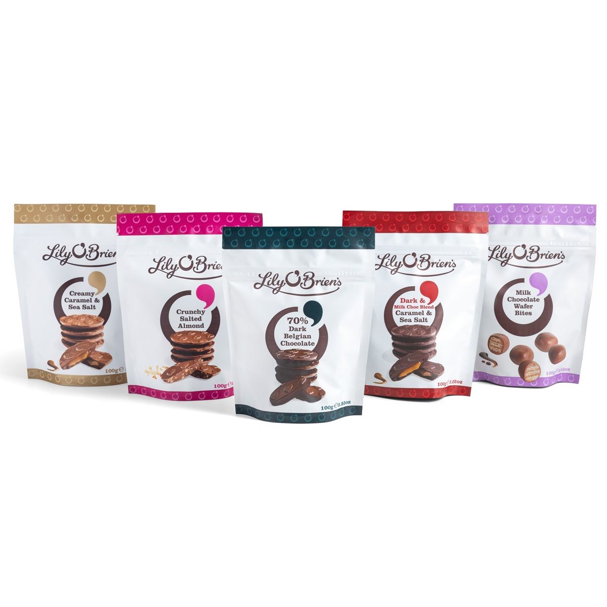 Chocolate Share Bag Bundle, 5 Share Bags by Lily O'Brien's