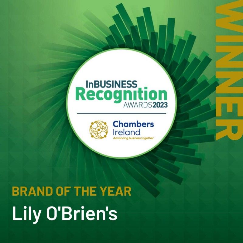 Lily O'Brien's Wins Brand of the Year - Chambers Ireland InBusiness Recognition Awards 2023