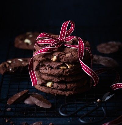 Triple Chocolate Chunk Cookies with Lily O'Brien's Chocolate